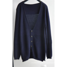 Pure Farbe V-Ausschnitt Man Sweater Cardigan